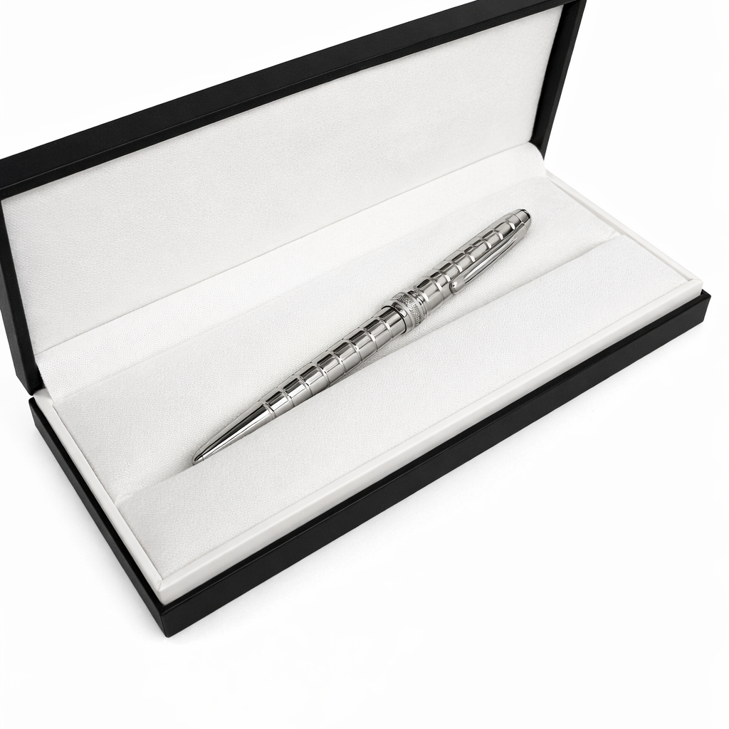 Mont Blanc pen in an open black box.