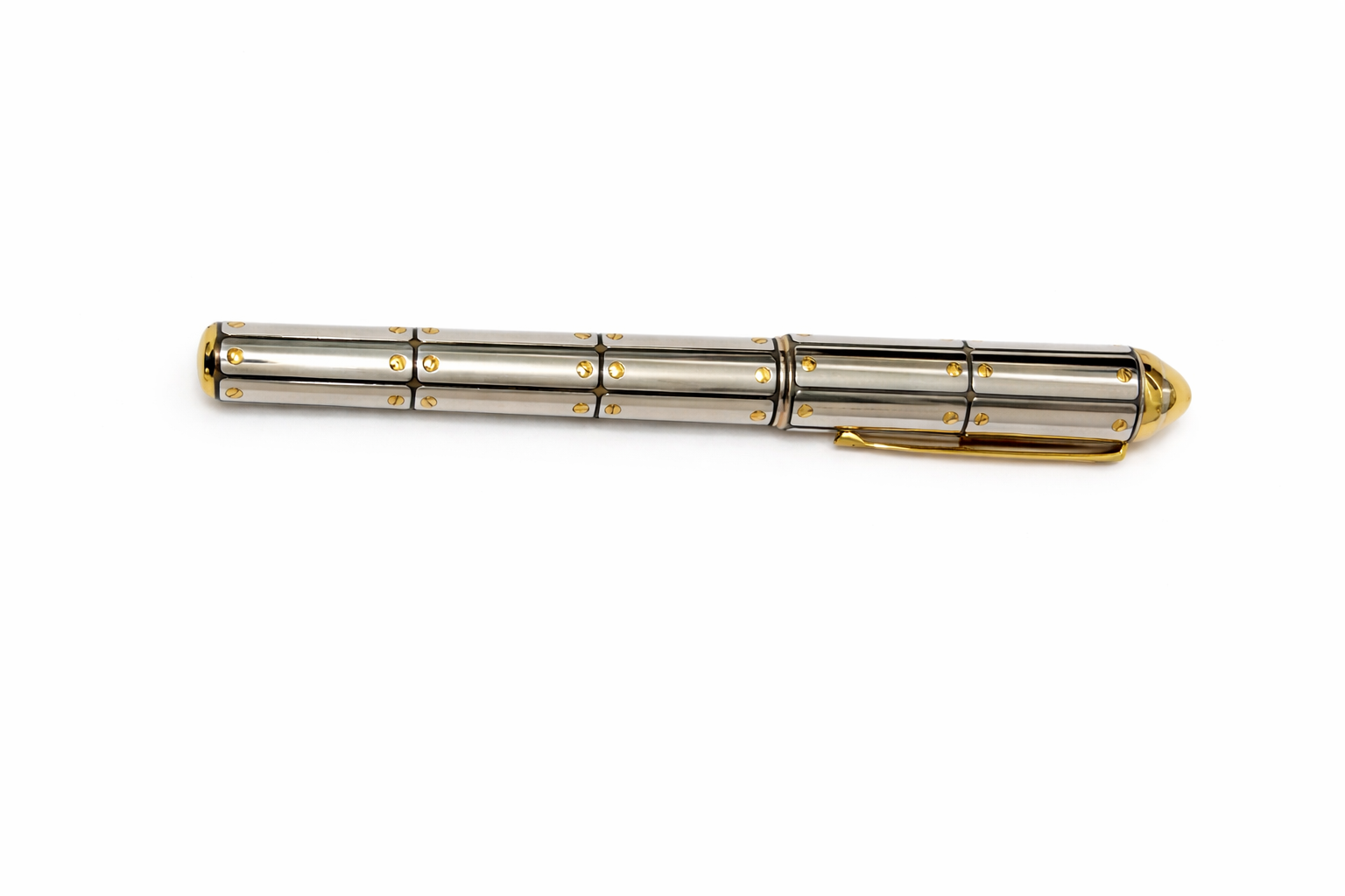 CARTIER Exceptional Santos Dumont Limited Edition 1904 Silver Fountain Pen