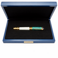 Fountain pen in a blue display case